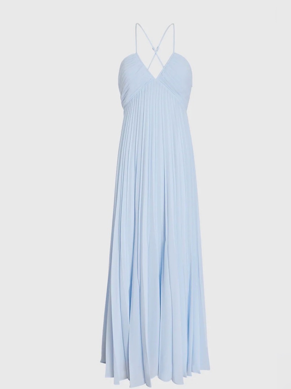 Pleated Tie Back Maxi Dress